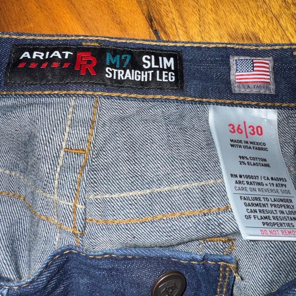 Ariat FR M7 Slim Straight Men's Jeans - Dark Blue